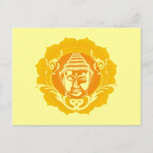 Orange & Yellow Buddha Postkarte
