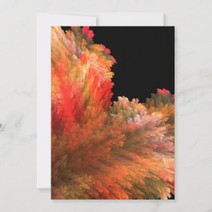 Orange Yellow Fractal Art Notecard Blank Inside  Dankeskarte