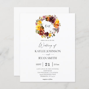 Orange & Yellow Gold Fall 2 Blumenhochzeit