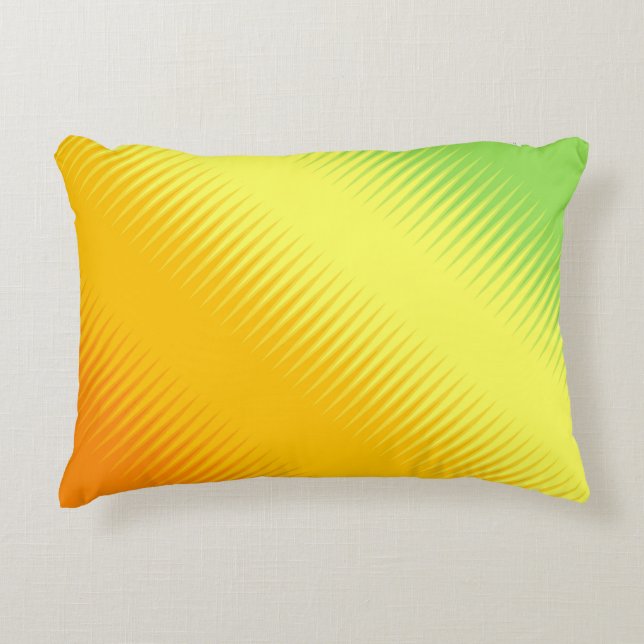Orange Yellow Green Dekokissen (Vorderseite)