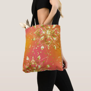 ORANGE & YELLOW OMBRE MIT GOLD MANDALA
