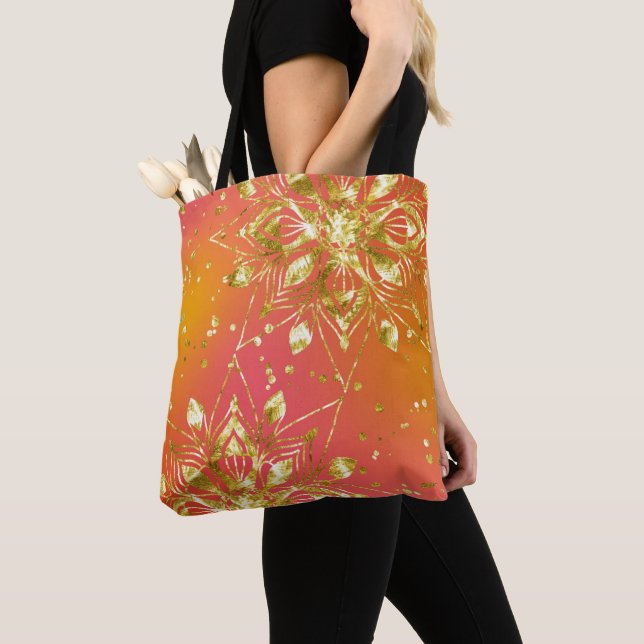 ORANGE & YELLOW OMBRE MIT GOLD MANDALA (Von Nahem)