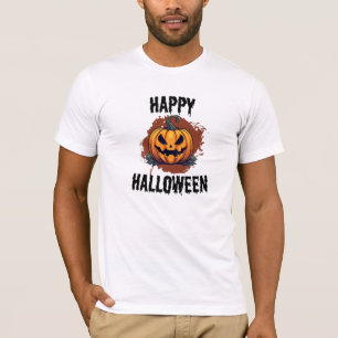 Orange Yellow Retro Grunge Grüße Halloween T-Shirt