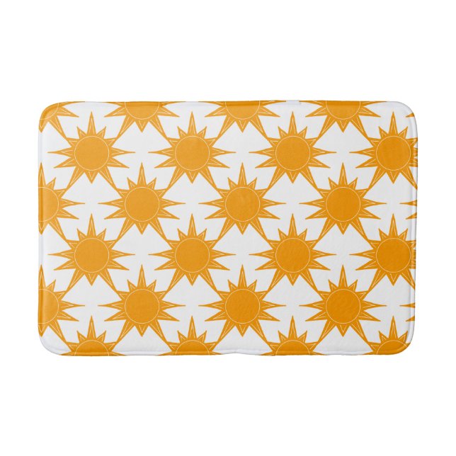 Orange Yellow Sunny Suns Badematte (Vorderseite)