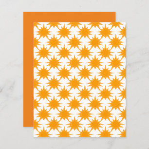 Orange Yellow Sunny Suns Scrapbook Paper