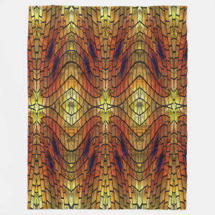 Orange Yellow verklebte Glasfenster Fleecedecke