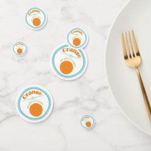Orange You Glad Es ist Sommer mit blauer Grenze Konfetti