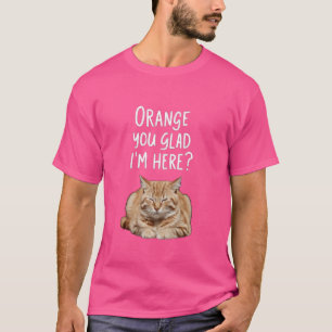 Orange You Glad Ich bin hier Funny Tabby Cat Lover T-Shirt