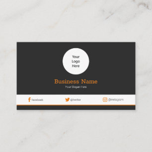 Orange your logo Modern Social Media Profile Visitenkarte
