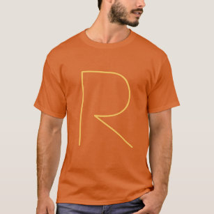 Orange your name Initial Mit Monogramm Modern Schl T-Shirt