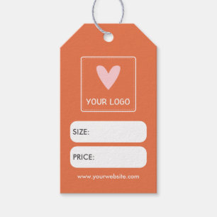 Orange your Square Logo Social Media Price Tags Geschenkanhänger