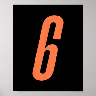 Orange Zahl 6 7 Lustiges Meme Halloween passend Co Poster