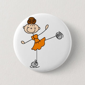 Orange Zahl Skater-Knopf Button