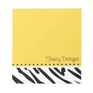 Orange Zebra-Druck Notizblock