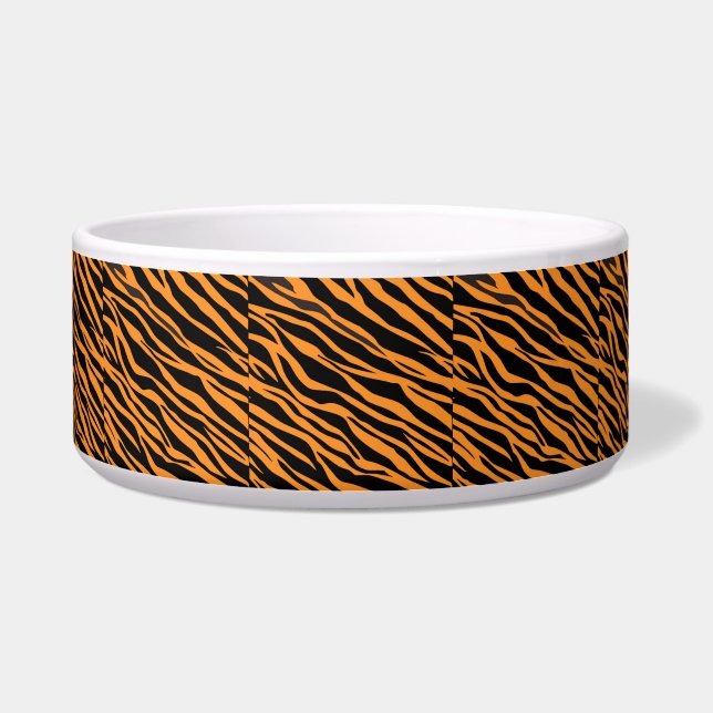 Orange Zebra Striped Napf (Vorderseite)