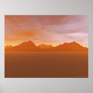 Orange Zerstampfung Poster