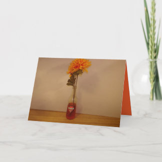 Orange Zerstampfungs-Flaschen-Karten-Entwurf Feiertagskarte