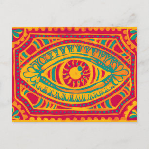 Orange Zest Sinti und Roma Eye Postkarte