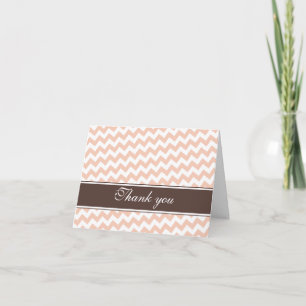 Orange Zickzack Brown Strip custom Danke Cards