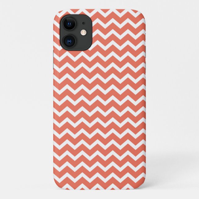 Orange Zickzack-Sparren-Muster Case-Mate iPhone Hülle (Rückseite)