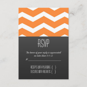 Orange Zickzack UAWG RSVP Karte