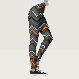 Orange Zig Zag mit Band...RSD/CRPS Leggings