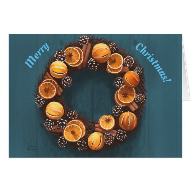 Orange, Zimt, Kiefernkone, Aniskraut (Vorderseite (Horizontal))