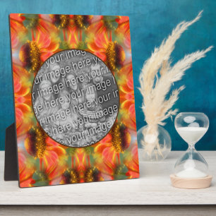 Orange Zinnia Blume Erstellen Sie Ihr eigenes Foto Fotoplatte