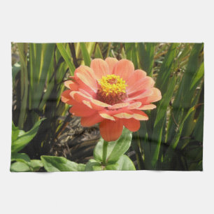 Orange Zinnia Blume Küchentuch