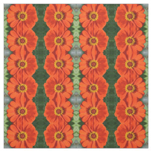 Orange Zinnia Stoff