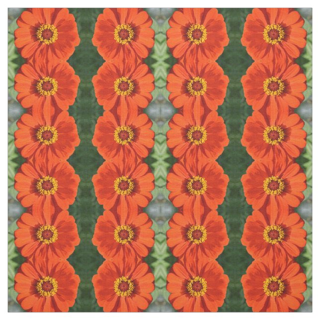 Orange Zinnia Stoff (Muster)