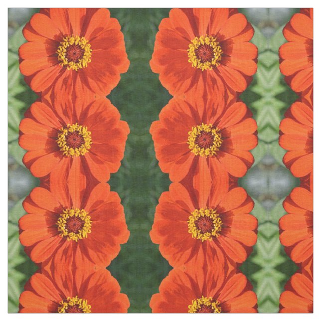 Orange Zinnia Stoff (Muster)
