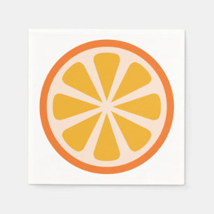 Orange Zitrusfrucht-Scheibe-niedliches 1. Serviette