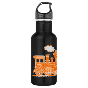Orange Zug Kinder voller Name Trinkflasche