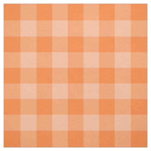 Orange Zwei-Ton Gingham-Muster-Gewebe Stoff (Muster)