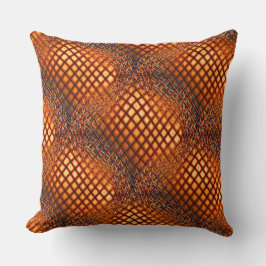 OrangeBrown-Design, das wie ein Jute-Netzwinkel au Kissen