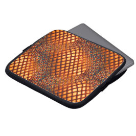 OrangeBrown-Design, das wie ein Jute-Netzwinkel au Laptopschutzhülle