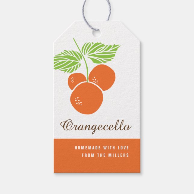 Orangecello Gift Tag Geschenkanhänger (Vorderseite)