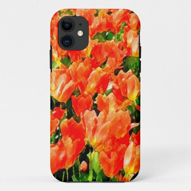 Orangefächer für Tulpen Case-Mate iPhone Hülle (Rückseite)