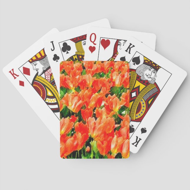 Orangefächer für Tulpen Spielkarten (Rückseite)