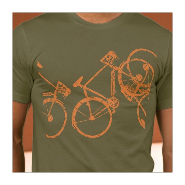 Orangefahrräder. Radfahren inspiriert T-Shirt (Von Creator hochgeladen)