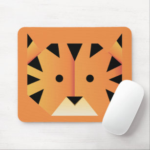 Orangefaltetes Papier Mousepad