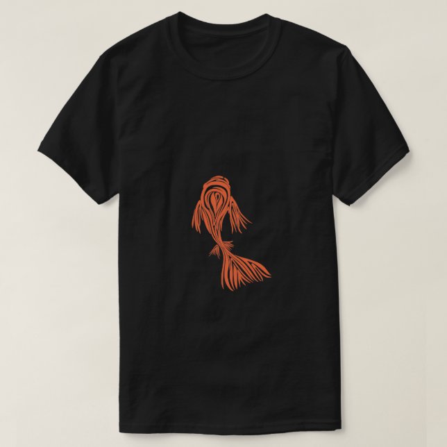 Orangefangene, durchsichtige Kolifische T-Shirt (Design vorne)
