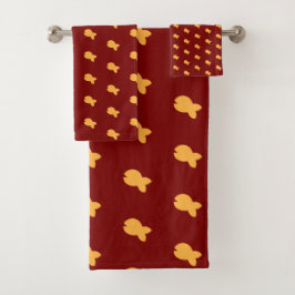 Orangefangene Kinder Baby Dk Red Bath Handtuch Badhandtuch Set