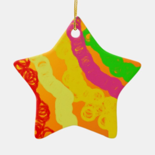 orangefarben keramik ornament (Vorne)