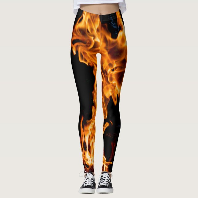 Orangefarben Leggings (Vorderseite)