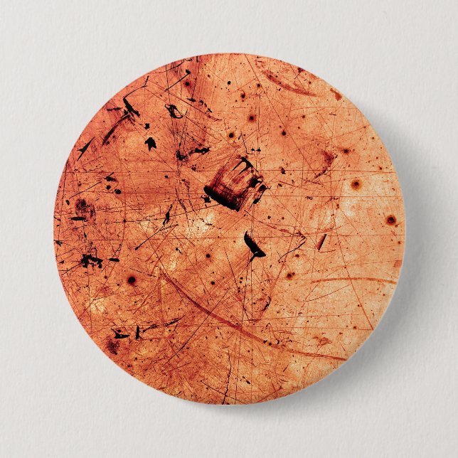 Orangefarbene abstrakte Kunst Button (Vorderseite)