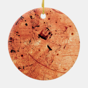 Orangefarbene abstrakte Kunst Keramik Ornament