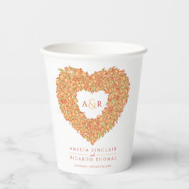 Orangefarbene Aprikose, Blumenkraut Pappbecher