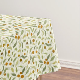 Orangefarbene Berries und Blätter auf Creme - Must Tischdecke